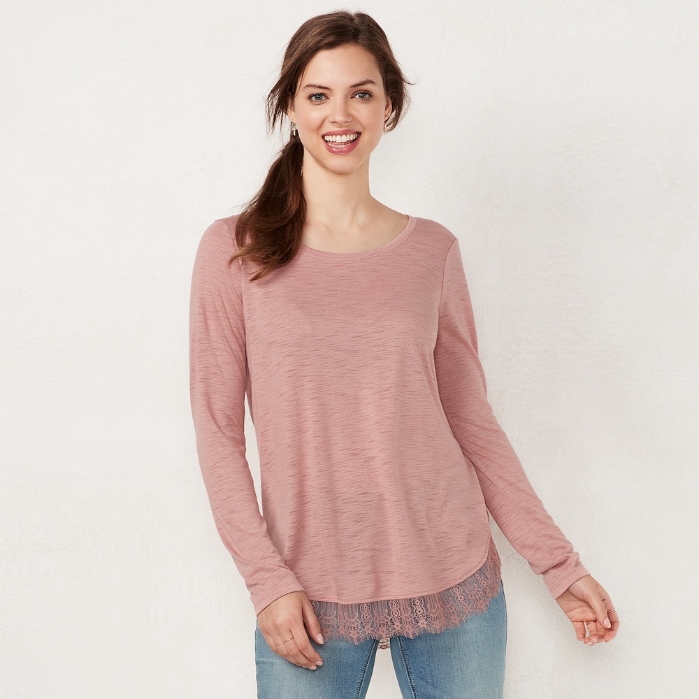 LC Lauren Conrad tie back blouse